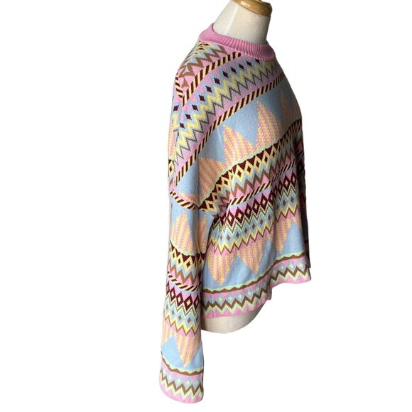 CRAS Denmark Milos Knit Sweater Bell Flare Long Sleeve  Size 40 - Picture 7 of 14